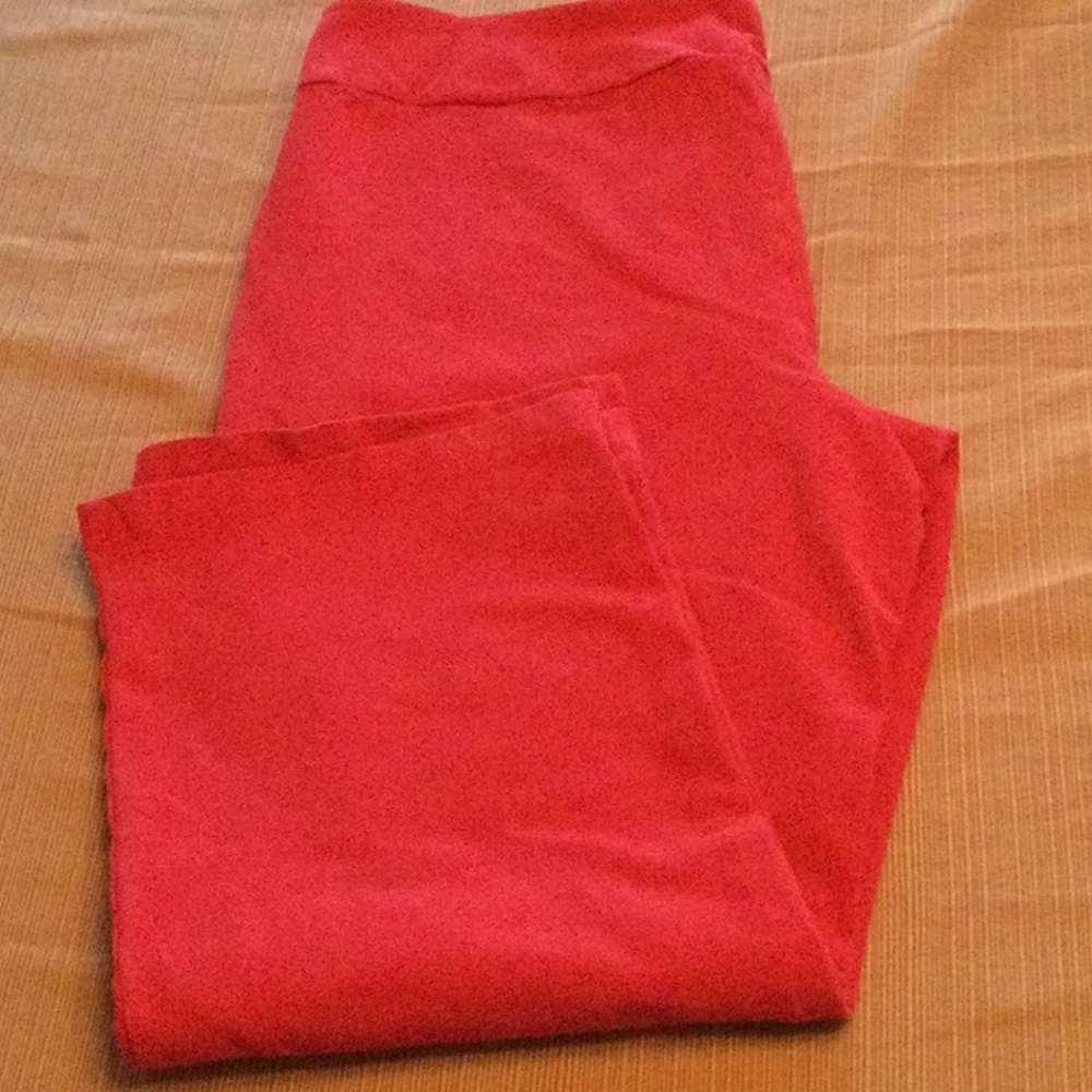 Vibrant Red Women with control Pants size M.
